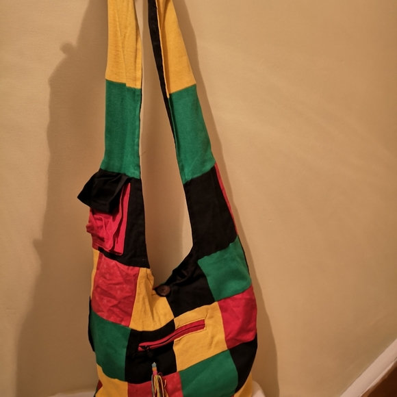 Bob Marley Cross Bag _ red, green, and gold - Picture 2 of 3